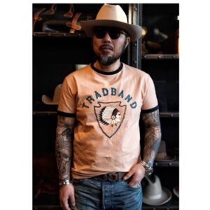 TRADBAND tricolor Indian short sleeves - Light pink