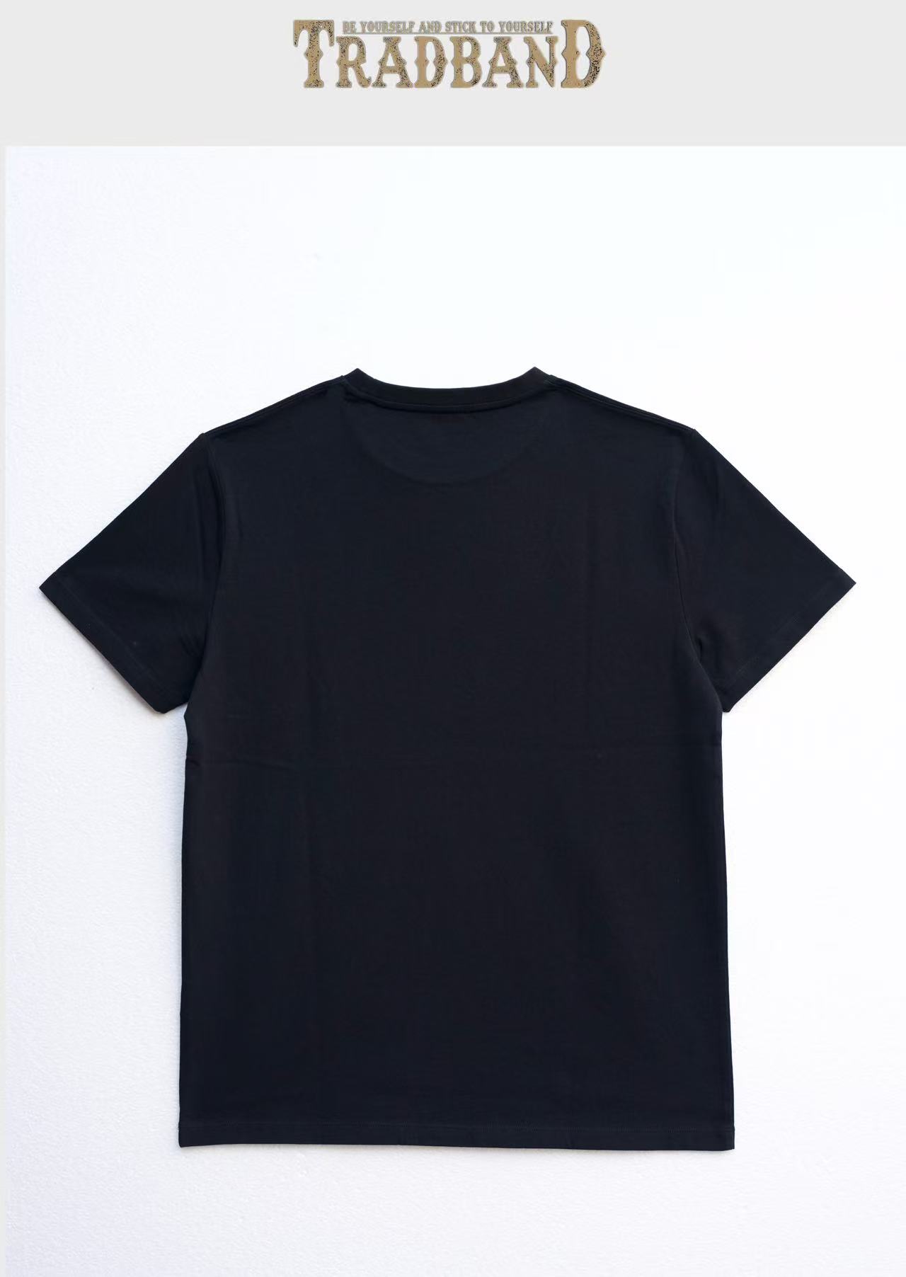 TRAD BAND VINTAGE TEE Eagle Grab Gold Coin Double Color American Retro Men's Summer Round Neck Pure Cotton - Image 9