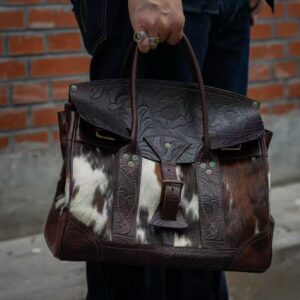 TRAD BAND cow carved travel bag 35inches