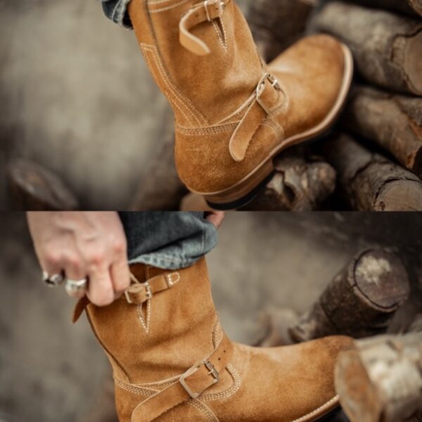 TRAD BAND's new suede leather Western Work Boots in four colors