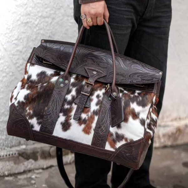 TRAD BAND cow carved travel bag 50 inches