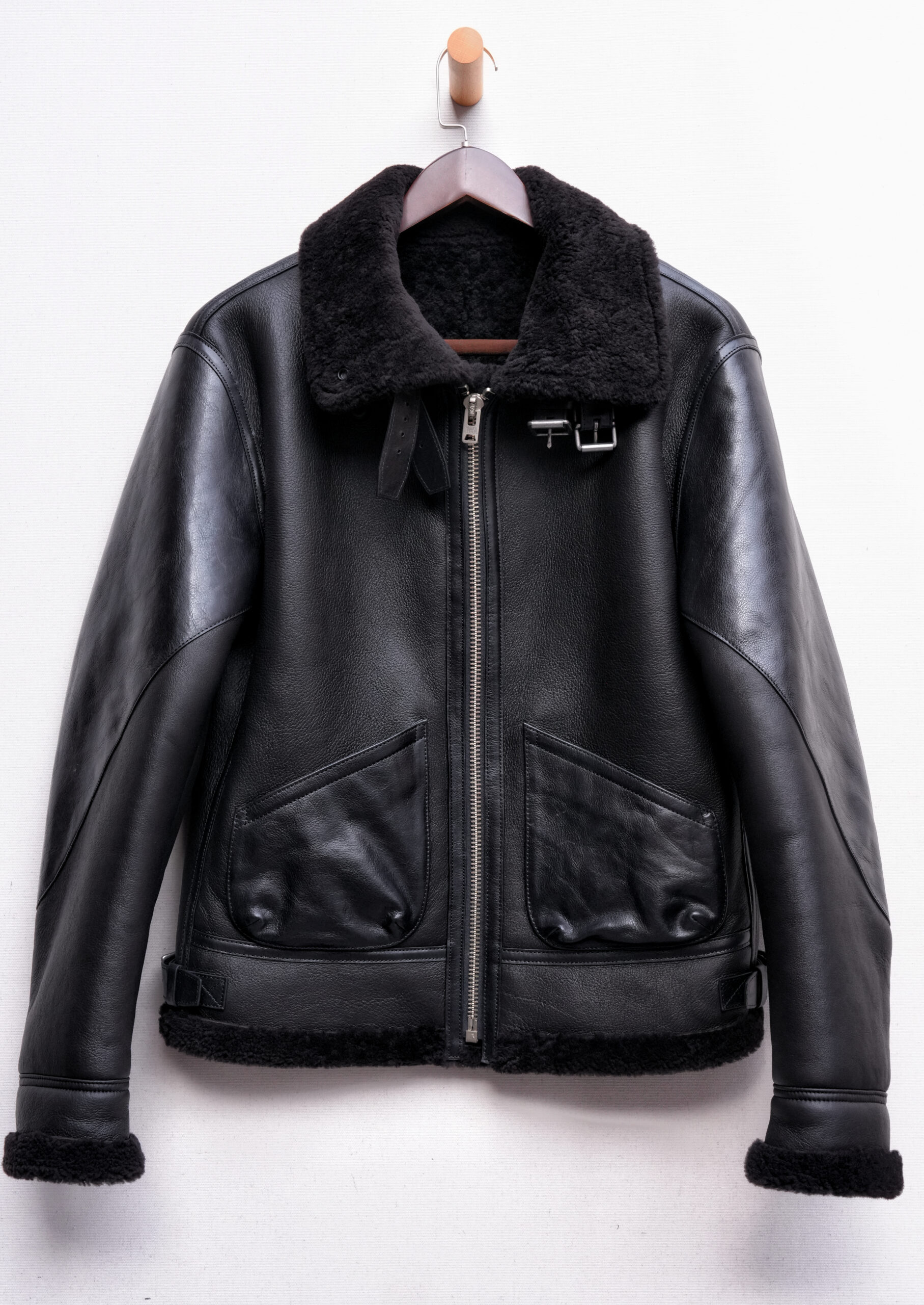 TRAD BAND B3 Fitted Fur Flight Jacket - Image 2