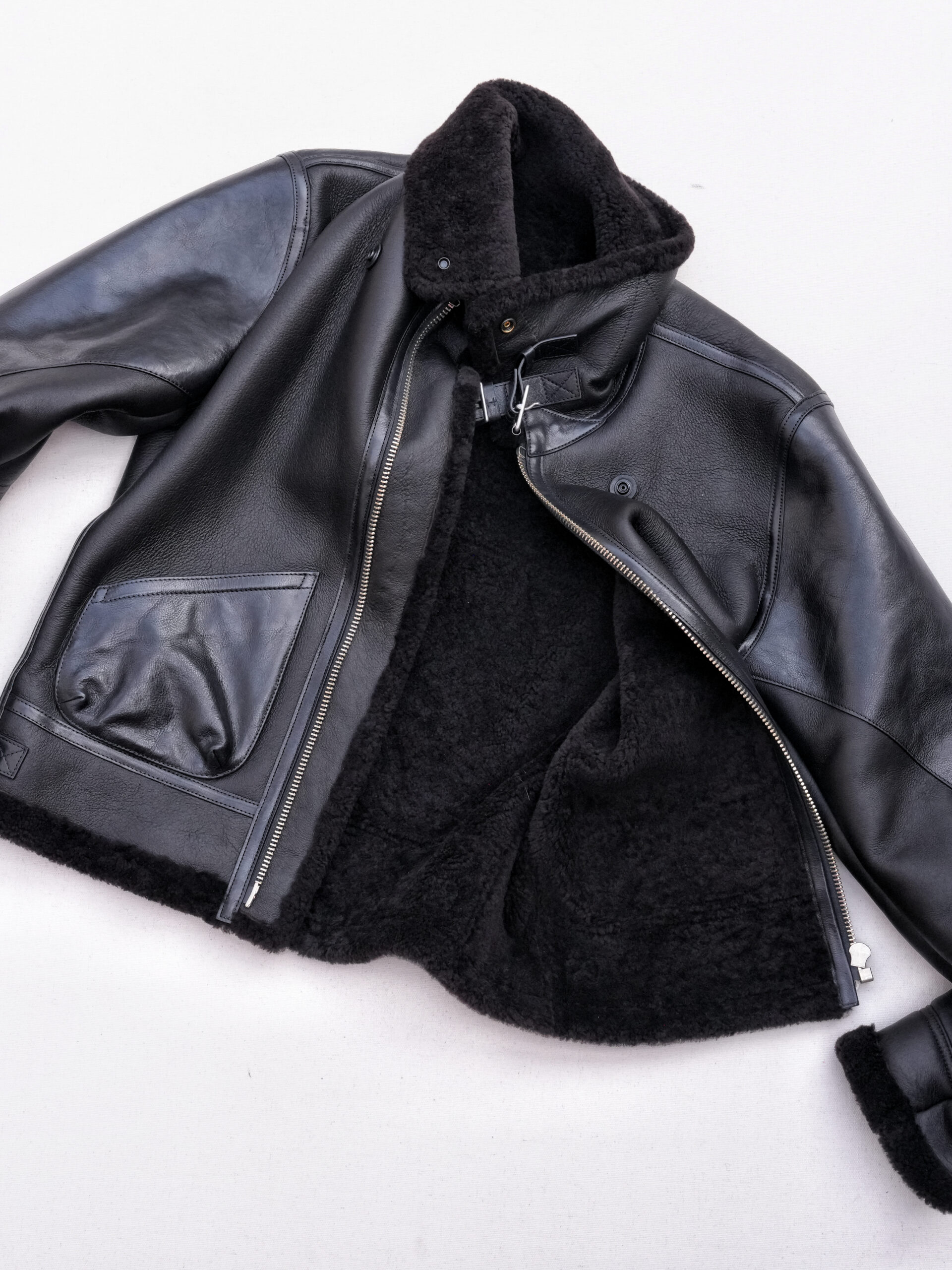 TRAD BAND B3 Fitted Fur Flight Jacket - Image 6