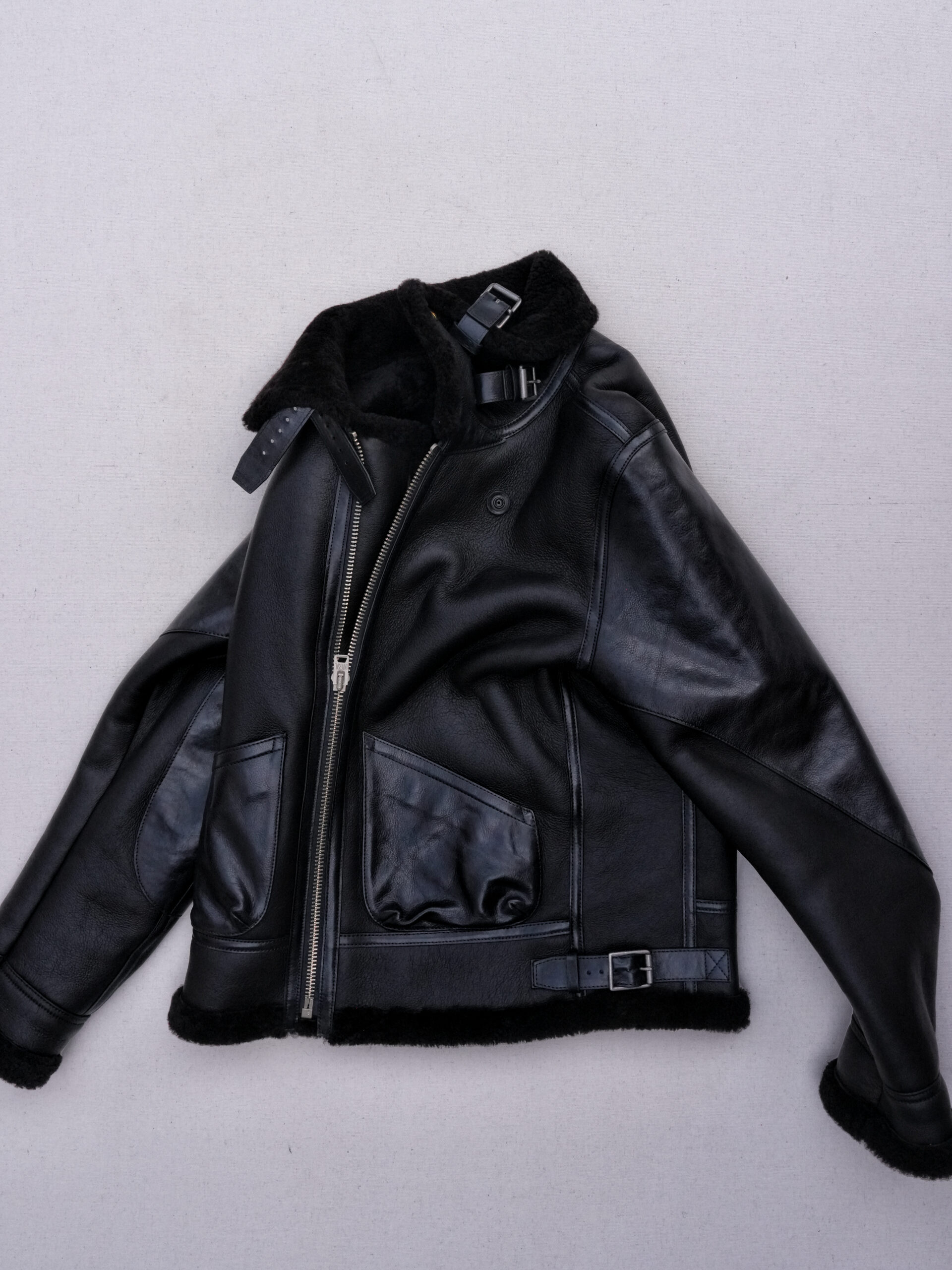 TRAD BAND B3 Fitted Fur Flight Jacket - Image 7