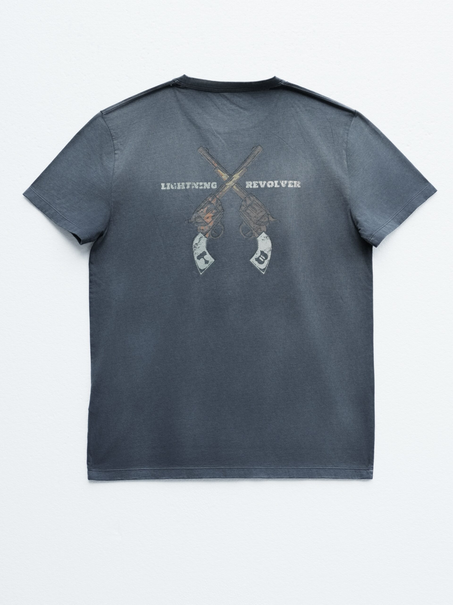 TRADBAND26 new T-shirt, double gun embroidery series: washed black, washed white - Image 9