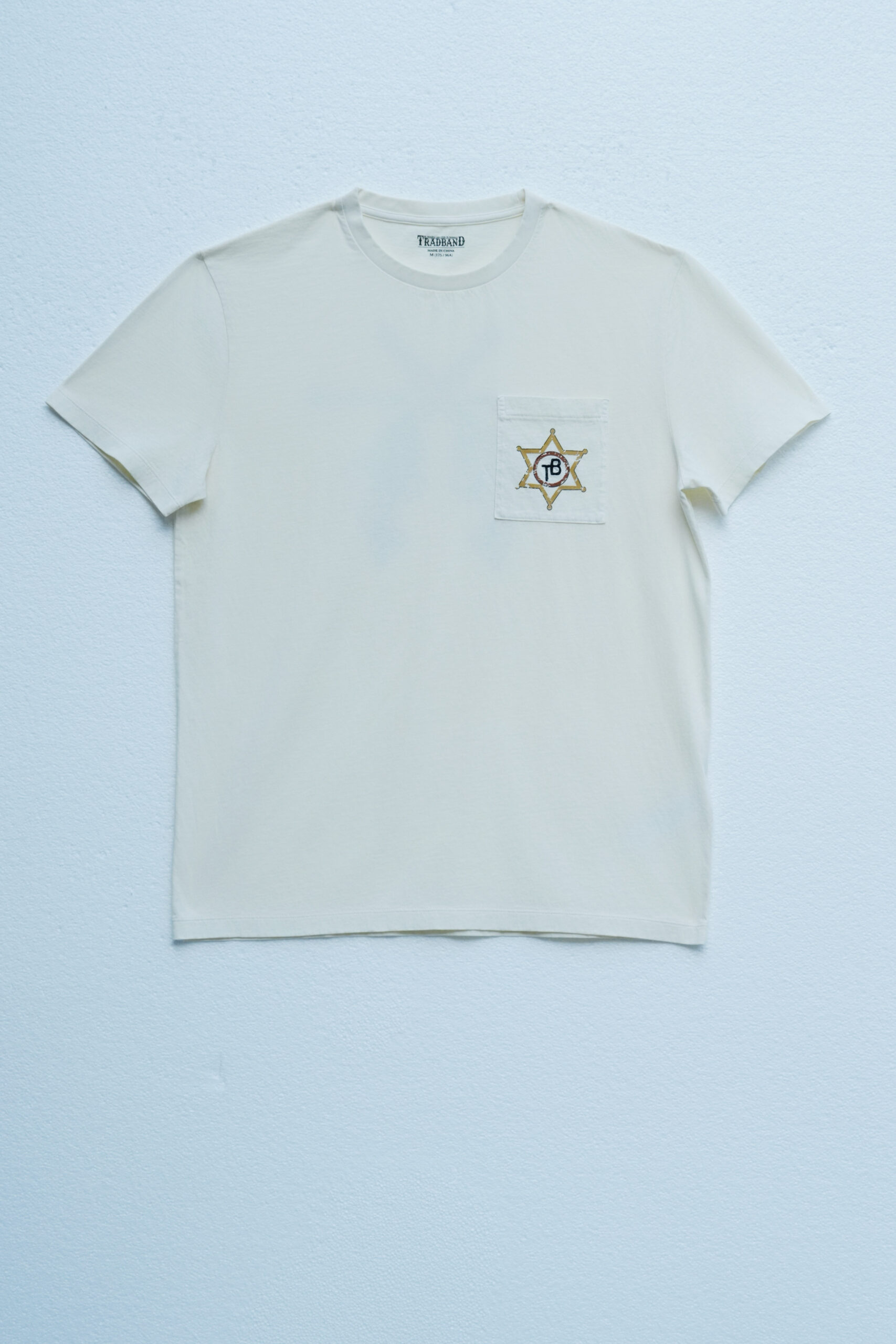 TRADBAND26 new T-shirt, double gun embroidery series: washed black, washed white - Image 2