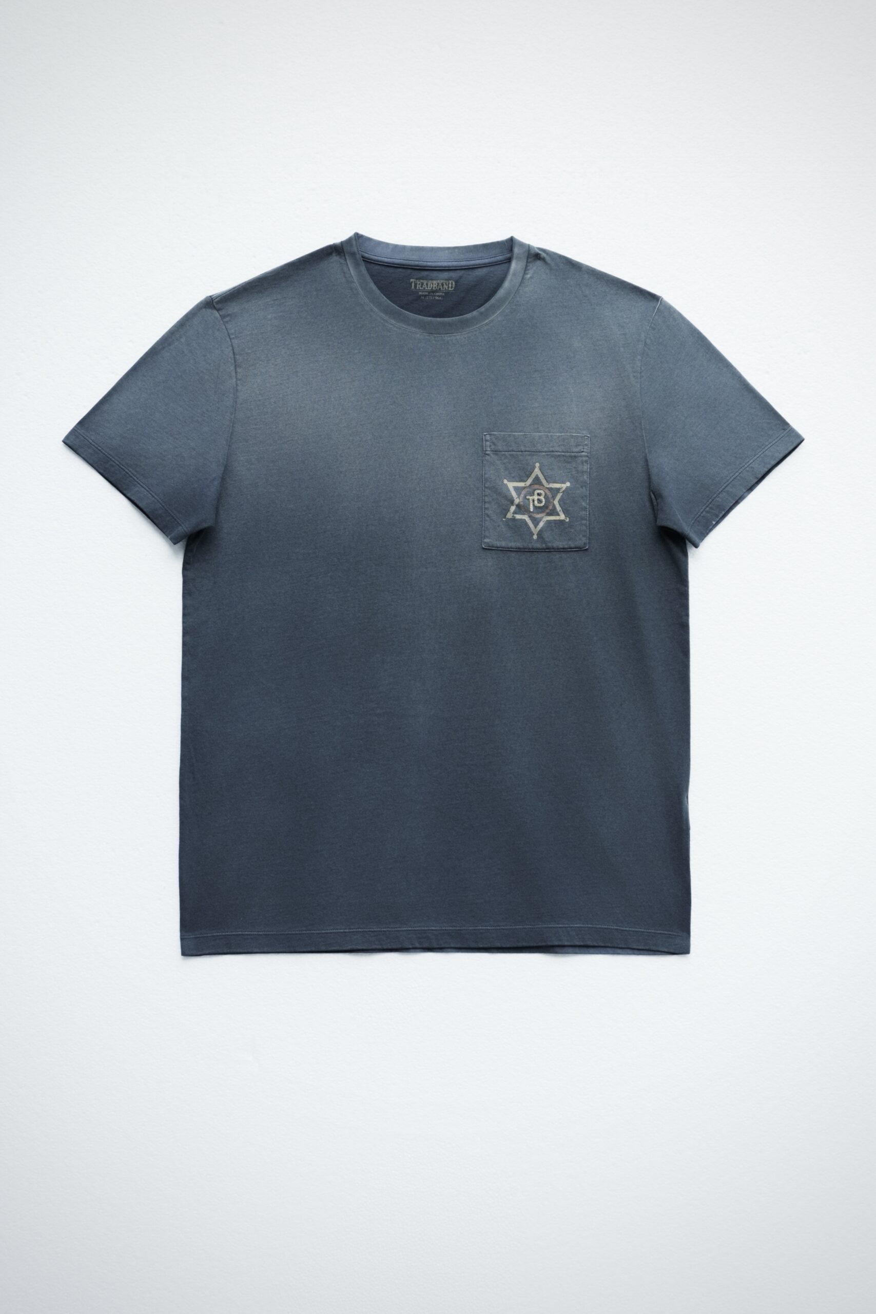 TRADBAND26 new T-shirt, double gun embroidery series: washed black, washed white - Image 7